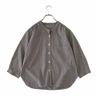 マーガレットハウエル(MARGARET HOWELL)の美品 MHL マーガレットハウエル コットン バンドカラーシャツ ブラウス(シャツ/ブラウス(長袖/七分))