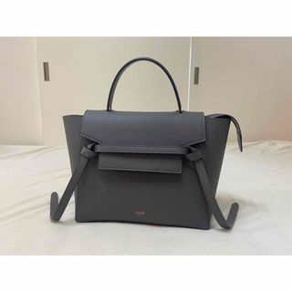 セリーヌ(celine)の5/26まで　付属品全てあり　ベルトバッグ　マイクロ　グレー(ショルダーバッグ)