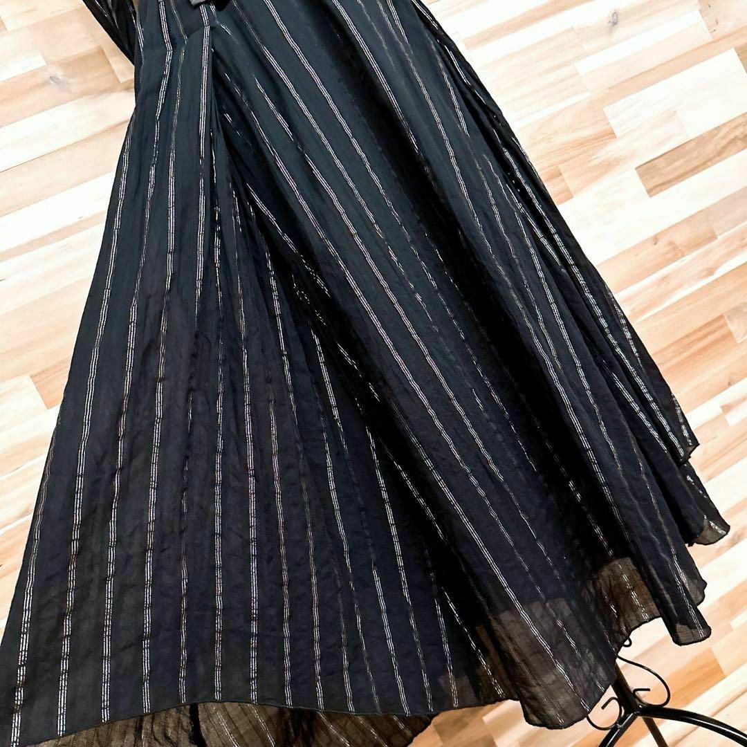 Ameri VINTAGE - 【アメリ】異素材ドッキング ラメ糸 シアー Ameri VINTAGE - 【アメリ】異素材ドッキング ラメ糸 シアー