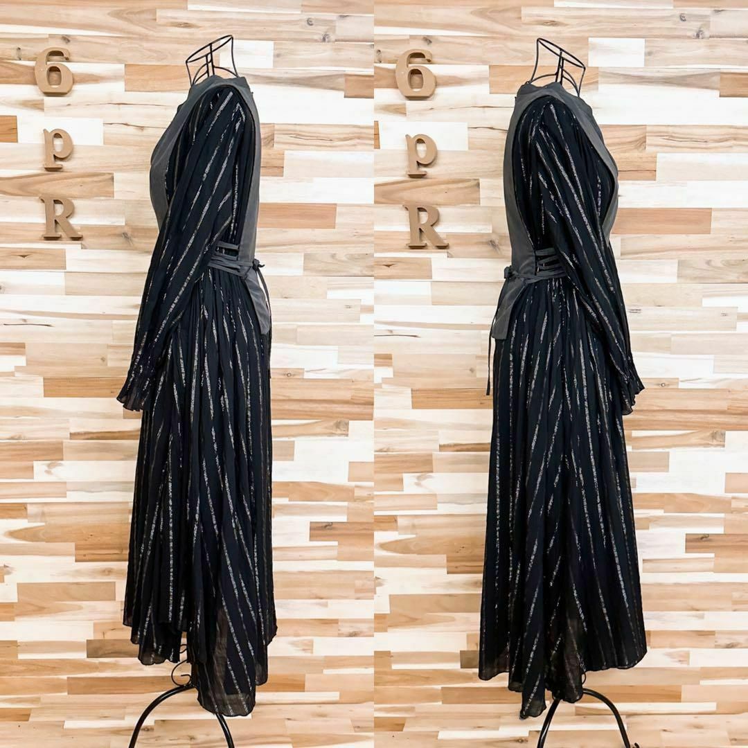 Ameri VINTAGE - 【アメリ】異素材ドッキング ラメ糸 シアー Ameri VINTAGE - 【アメリ】異素材ドッキング ラメ糸 シアー