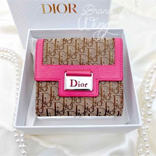 クリスチャンディオール(Christian Dior)のクリスチャンディオール 財布 二つ折り 【新品】ピンク  ストリートシック(財布)