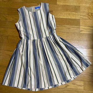 ブルーレーベルクレストブリッジ(BLUE LABEL CRESTBRIDGE)のブルーレーベル　ストライプワンピース　ベージュ(ひざ丈ワンピース)