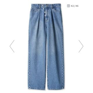 リリーブラウン 新品 2wayタックワイドデニムパンツ