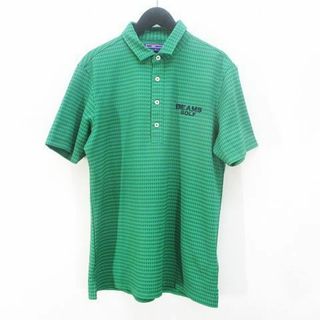 BEAMS GOLF ゴルフウェア 半袖 ポロシャツ L 緑 グリーン系 総柄(ウエア)