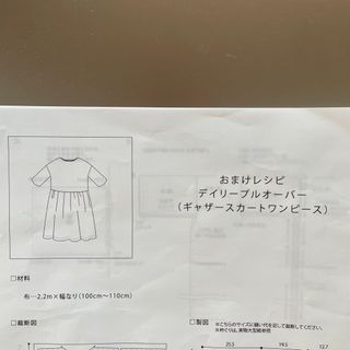 チェックアンドストライプ(CHECK&STRIPE)のCHECK&STRIPE 「デイリープルオーバー(ギャザースカートワンピース）」(型紙/パターン)