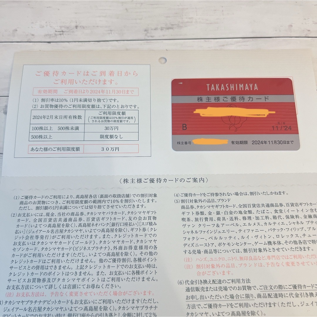 高島屋 株主優待 チケットの優待券/割引券(ショッピング)の商品写真
