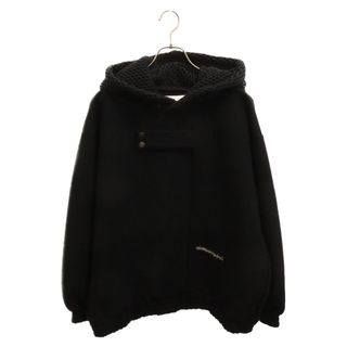 SHAREEF シャリーフ 23AW RIPPLE JQ HOODIE メッシュフード付き プルオーバーパーカー ブラック 23715056