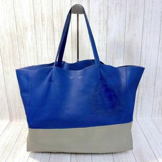 セリーヌ(celine)のセリーヌ　ホリゾンタルカバ　トートバッグ　レザー　バイカラー　ブルーｘグレー(トートバッグ)