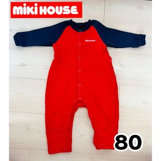 ミキハウス(mikihouse)の⭐︎ミキハウス バックロゴ ロンパース⭐︎美品(ロンパース)