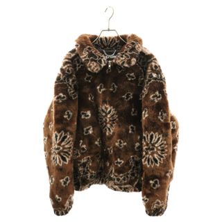 SUPREME シュプリーム 21SS Bandana Faux Fur Bomber Jacket バンダナ ファー ボンバー アーチロゴ ジャケット ブラウン