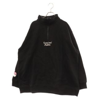 ウィンダンシー(WIND AND SEA)のWIND AND SEA ウィンダンシー HALF ZIP SWEAT ハーフジップ スウェットトレーナー ブラック WDS-MALBON-02(スウェット)