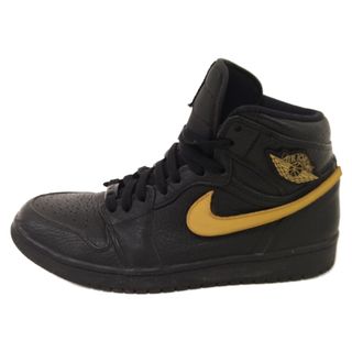 ナイキ(NIKE)のNIKE ナイキ AIR JORDAN1 RETRO HIGH BHM エアジョーダン1 レトロ ハイカットスニーカー ブラック/ゴールド US8.5/26.5cm 908656-001(スニーカー)