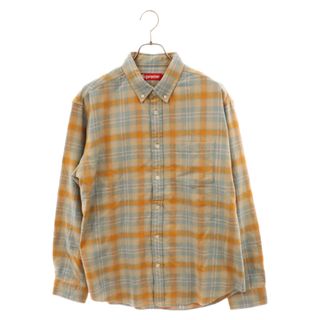 シュプリーム(Supreme)のSUPREME シュプリーム 24SS Plaid Flannel Shirt プレイド フランネル ボタンダウン 長袖 チェックシャツ オレンジ(シャツ)