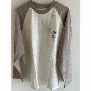 ミッキーマウスデザインの長袖Tシャツ(シャツ)