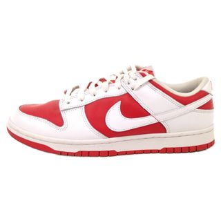 ナイキ(NIKE)のNIKE ナイキ DUNK LOW RETRO CHAMPIONSHIP RED ダンク ローカットスニーカー ホワイト/レッド US10.5/28.5cm DD1391-600(スニーカー)