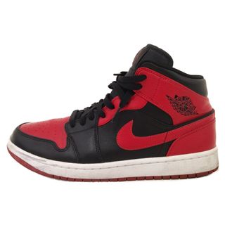 ナイキ(NIKE)のNIKE ナイキ AIR JORDAN1 MID BRED エアジョーダン1 ミッド ブレッド ミドルカットスニーカー ブラック/レッド US10.5 554724-074(スニーカー)