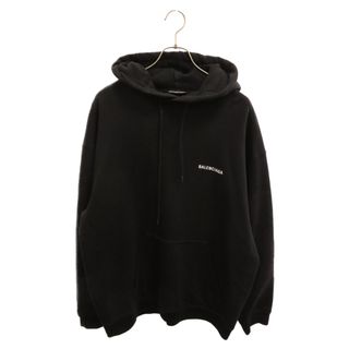 バレンシアガ(Balenciaga)のBALENCIAGA バレンシアガ バックロゴ スウェットプルオーバーパーカー ブラック 600583 TIV84(パーカー)