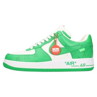 ルイヴィトン(LOUIS VUITTON)のLOUIS VUITTON ルイヴィトン ×NIKE AIR FORCE 1 LOW MS0242 ×ナイキ エアフォース モノグラム レザー ローカット スニーカー シューズ グリーン/ホワイト US8.5/26.5cm(スニーカー)