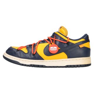 ナイキ(NIKE)のNIKE ナイキ ×OFF-WHITE DUNK LOW CT0856‐700 オフホワイト ダンク ローカットスニーカー ミシガン ネイビー/イエロー US9/27cm(スニーカー)