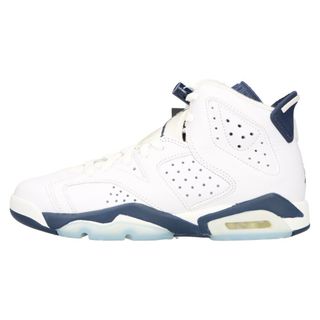 ナイキ(NIKE)のNIKE ナイキ AIR JORDAN 6 RETRO GS エアジョーダン6 レトロ ミッドカットスニーカー ミッドナイトネイビー ホワイト US5Y/23.5cm 384665-141(スニーカー)