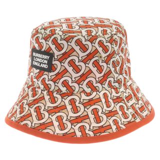 バーバリー(BURBERRY)のBURBERRY バーバリー MONOGRAM PRINT BUCKET HAT モノグラムプリント バケットハット 帽子 オレンジ(ハット)