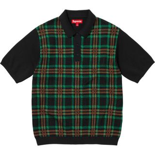 【Mサイズ】Supreme Plaid Knit S/S Polo