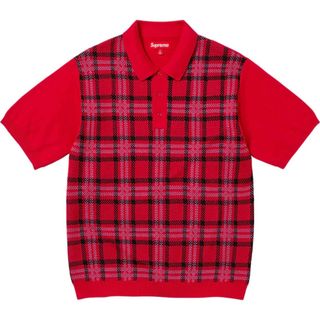 シュプリーム(Supreme)の【Mサイズ】Supreme Plaid Knit S/S Polo(シャツ)