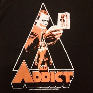 ジョーカーパロディーTシャツ　ヒース・レジャー映画Tシャツ　時計じかけのオレンジ(Tシャツ/カットソー(半袖/袖なし))