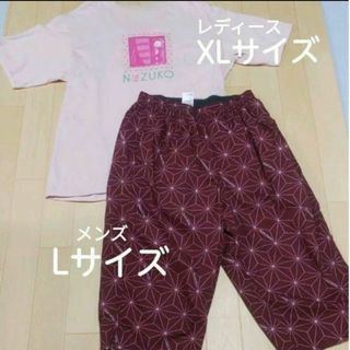 UNIQLO - ユニクロ鬼滅の刃　禰豆子　半袖Tシャツ&ステテコ(リラコ)セット