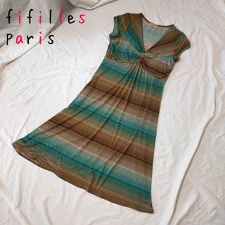 FIFILLES PARIS フィフィーユ ノースリーブワンピース(ひざ丈ワンピース)