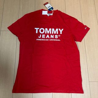 トミージーンズ(TOMMY JEANS)の赤 トミージーンズ Tシャツ XL TOMMYJEANS レッド 綿 コットン(Tシャツ/カットソー(半袖/袖なし))