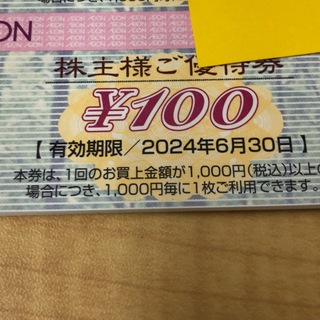 イオン(AEON)の300円　イオン　株主優待(ショッピング)
