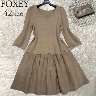 フォクシー(FOXEY)のFOXEY 大きいサイズ　エンジェルヘアコットン　デイジーエンジェル　ワンピース(ひざ丈ワンピース)