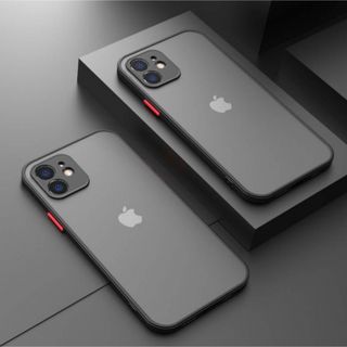 iPhone13mini case マットクリア ブラック 高級感  TPU(iPhoneケース)