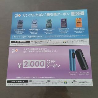 glo クーポン 割引券 サンプルたばこ 引換券(タバコグッズ)