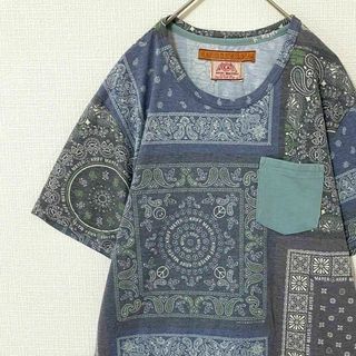 ナチュラルヴィンテージ(natuRAL vintage)のTシャツ 半袖 ペイズリー 総柄 L ヴィンテージ(Tシャツ/カットソー(半袖/袖なし))