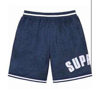 シュプリーム(Supreme)の【新品】Supreme Ultrasuede Mesh Short Navy L(ショートパンツ)