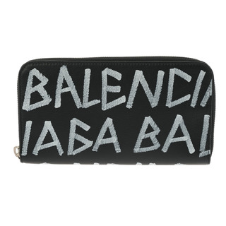 バレンシアガ(Balenciaga)のバレンシアガ  ラウンドファスナー グラフィティ 長財布 黒(長財布)