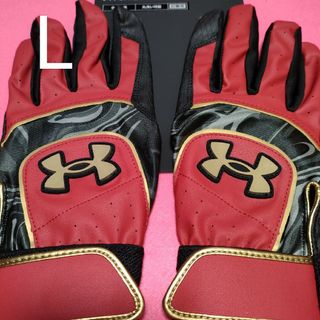 アンダーアーマー(UNDER ARMOUR)の現品限り値下げ4360→2600アンダーアーマーバッティンググローブ迷彩レッドL(グローブ)