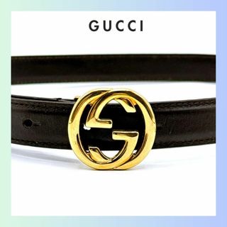 グッチ(Gucci)のグッチ レザー ベルト 　ブラウン　茶色　70・28　レディース(ベルト)