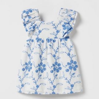 ザラキッズ(ZARA KIDS)の未使用 ZARA KIDS エンブロイダリーワンピース 116センチ(ワンピース)