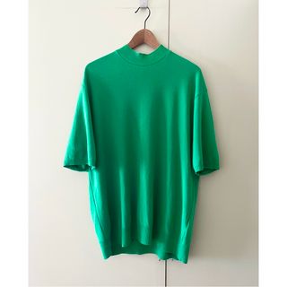 ジチピ(gicipi)のgicipi グリーン モックネック オーバーコットンニット(Tシャツ/カットソー(半袖/袖なし))