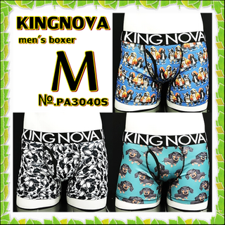 M✿KINGNOVA✿メンズ ボクサー 前開き＜くまセット＞✿PA3040S(ボクサーパンツ)