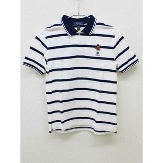 ラルフローレン(Ralph Lauren)の【夏物 新入荷!】〔ラルフローレン/Ralph Lauren〕150cm 半袖ポロシャツ 白×紺 ポロベア【中古】子供服 キッズ kids ジュニア 男の子 夏 tops 415042(その他)