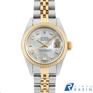 ロレックス(ROLEX)のロレックス デイトジャスト 79173NG ホワイトシェル K番 レディース 中古 腕時計(腕時計)