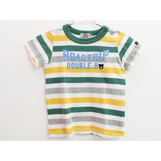 ダブルビー(DOUBLE.B)の【夏物 新入荷!】♪ミキハウスダブルB/MIKIHOUSE DOUBLE.B♪90cm 半袖Tシャツ/半袖カットソー 緑×グレー系  Bくん【中古】子供服 キッズ kids ベビー服 baby 男の子 夏 tops 425042(Ｔシャツ)