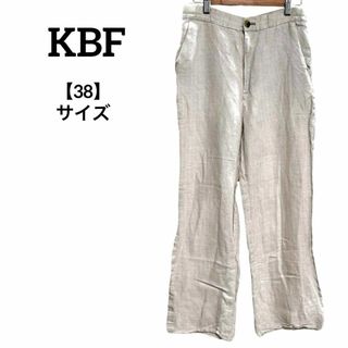 KBF - H96 KBF ケービーエフ カジュアル パンツ 白系 無地 38 レーヨン 麻