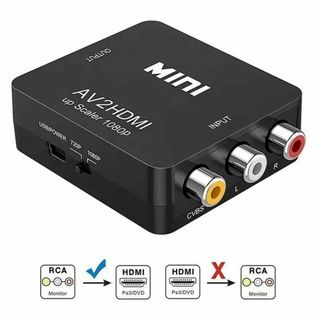 RCA to HDMI変換コンバーター AV to HDMI 変換器(映像用ケーブル)