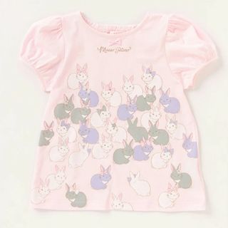 メゾピアノ(mezzo piano)のメゾピアノ　120　うさぎプリント　Tシャツ　ライトピンク(Tシャツ/カットソー)