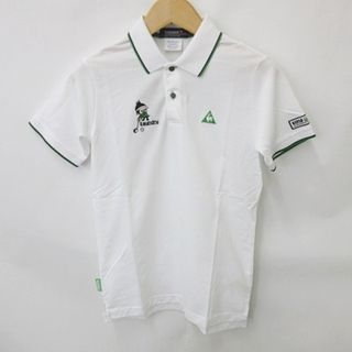 ルコックスポルティフ(le coq sportif)のルコックスポルティフ シャツ ポロシャツ 半袖 刺繍 プリント 白 緑 黒 M(ウエア)